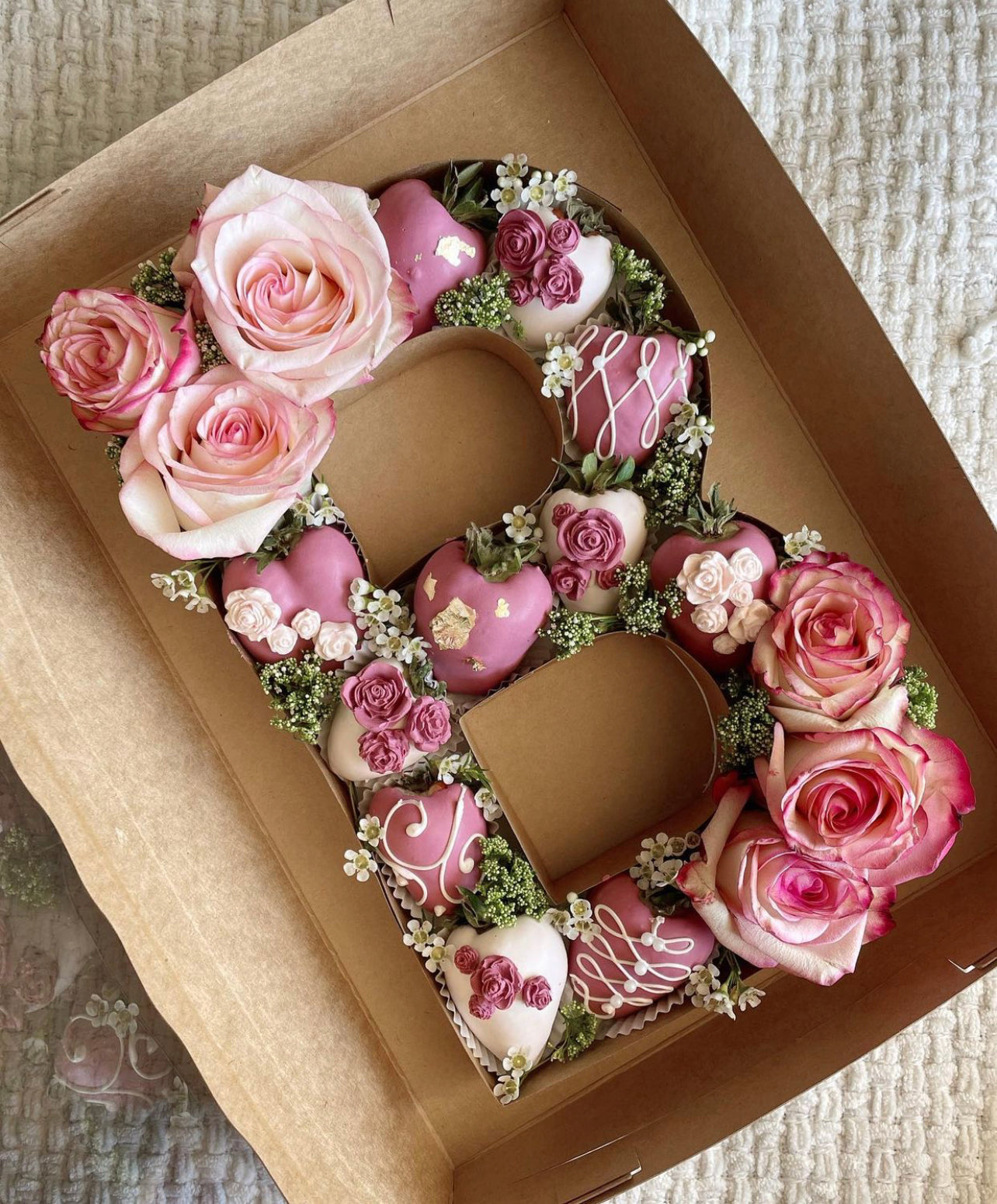 Initial Rose and Berry Box