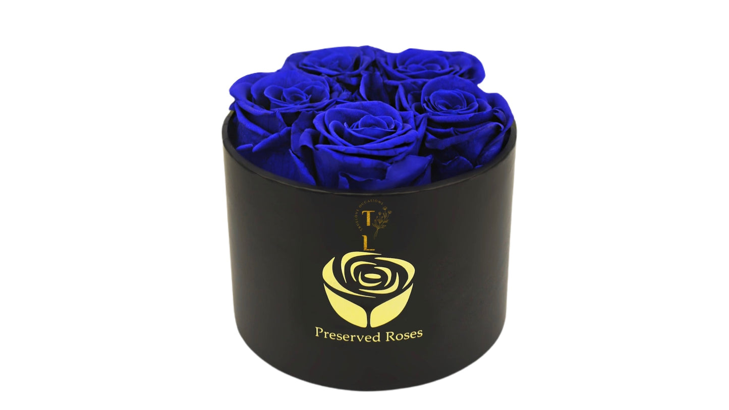 Small Round Blue Eternal Roses