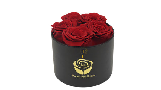 Small Round Preserved Red Roses