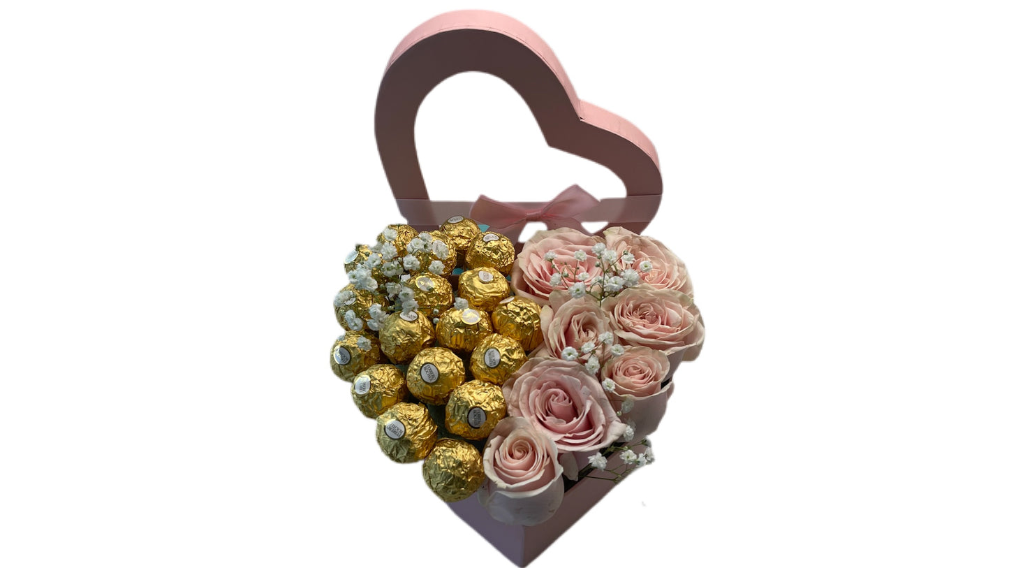 Rose and Rocher Heart Box