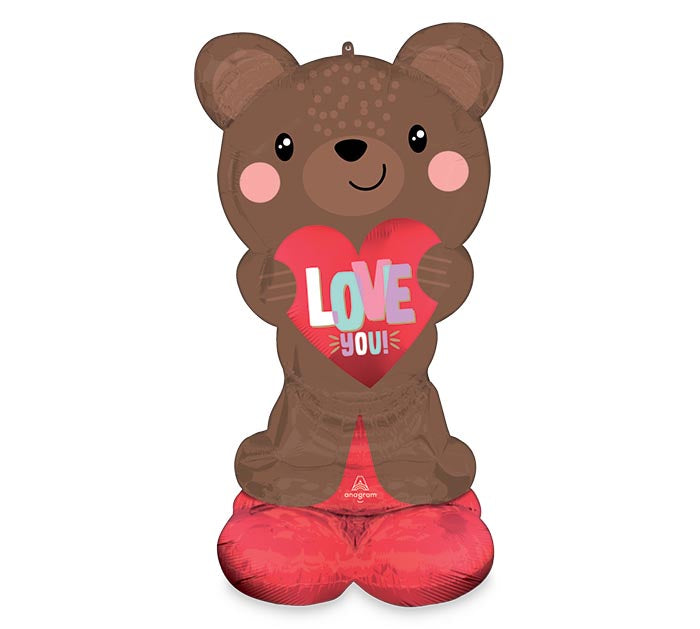 Teddy Bear Love Balloon Column